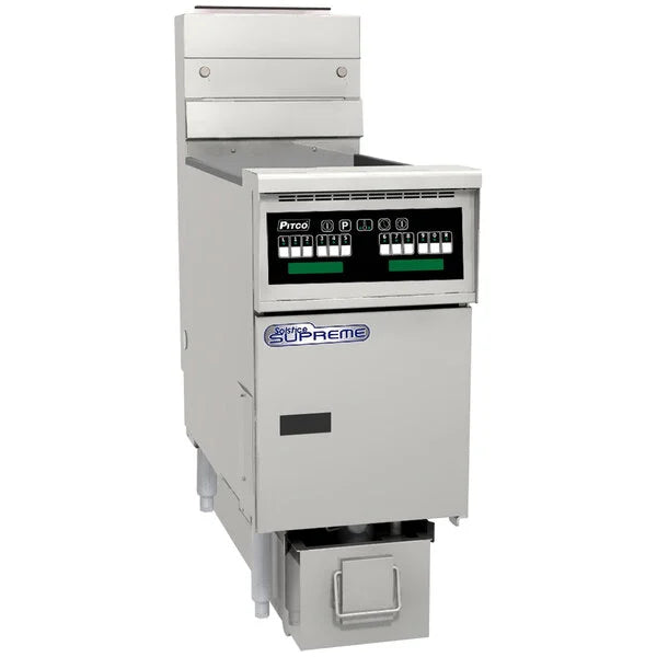 Freidora a gas Pitco SSHLV14-C/FD - (1) tinas de 32 lb, modelo de piso, gas natural