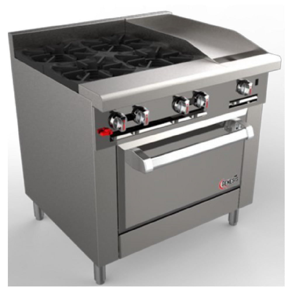 Venancio G36ST-24B12G_LP 36 Inch Restaurant Range Gas with 4 Burners 132000 BTU