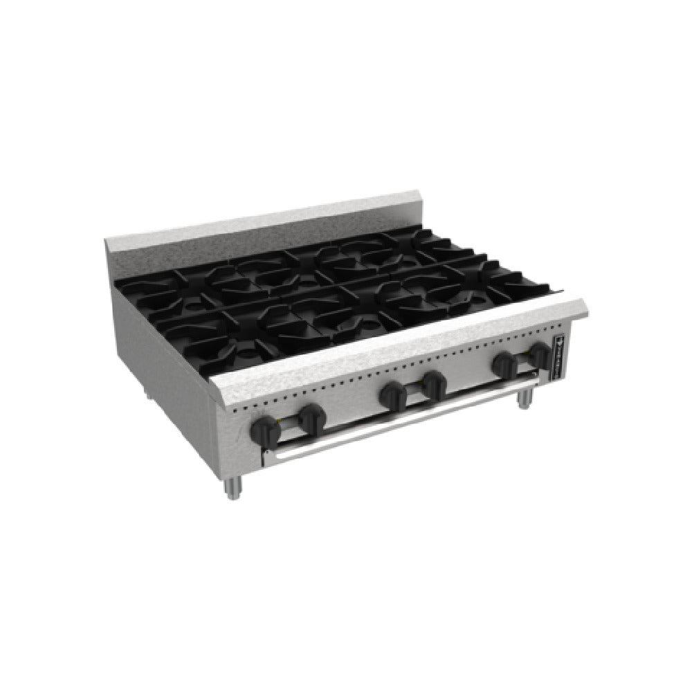 Venancio PHP36G-CT_NAT 36 Inch Gas Hotplate with 6 Burners 150000 BTU