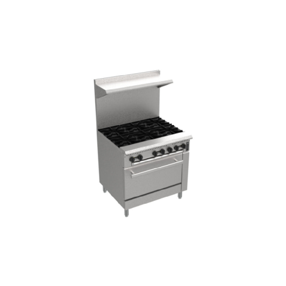 Venancio PRO36G-ST _LP 36 Inch Restaurant Range Gas with 6 Burners 185000 BTU
