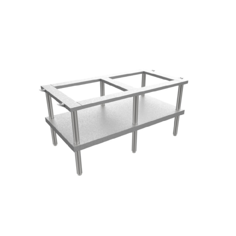 Venancio ESL60 60 Inch Open Top Equipment Stand with Undershelf Stainless Steel
