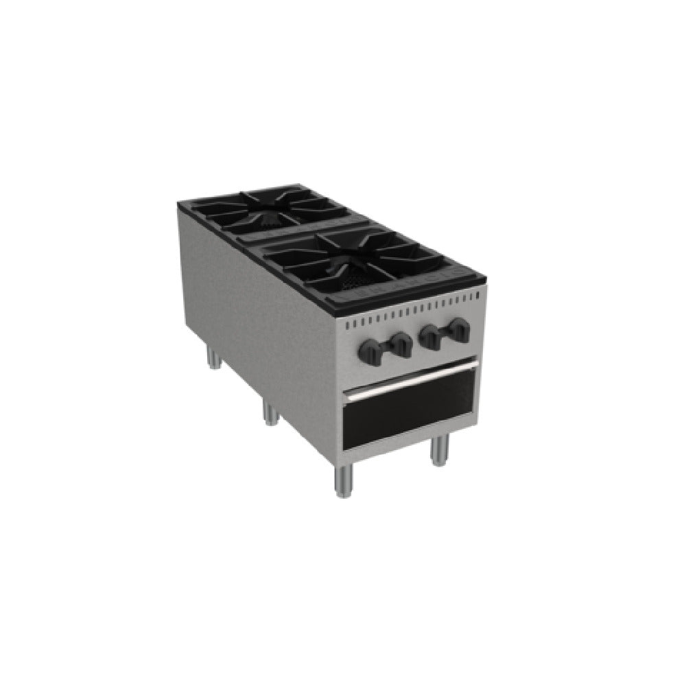 Venancio PSP182G-CL 18 Inch Gas Stock Pot with (2) 3 Ring Burners 180000 BTU