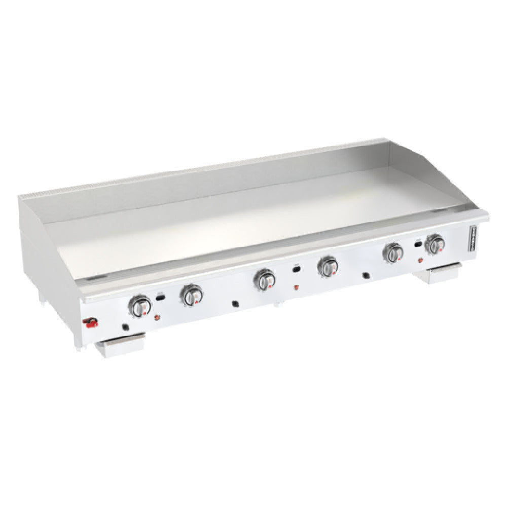 Venancio G72CT-72T 72 Inch Gas Griddle Countertop with 6 Burners 150000 BTU