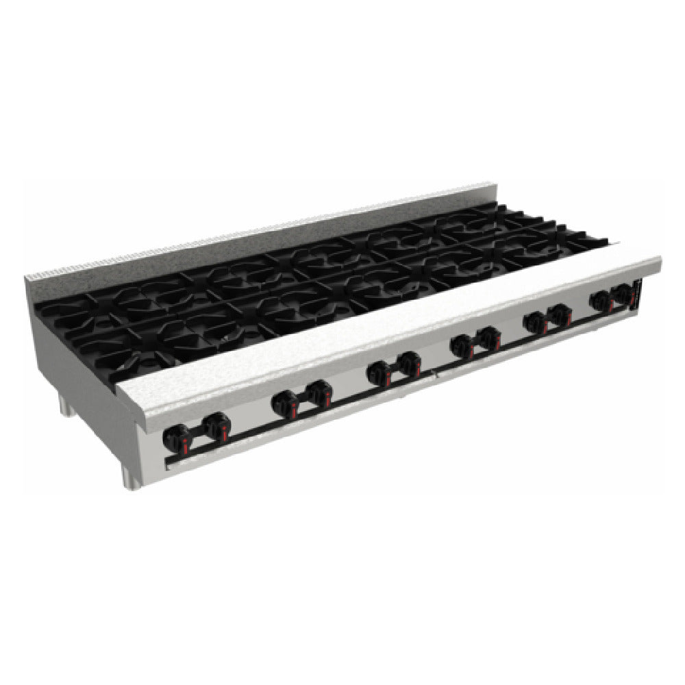 Venancio R72CT-72B_LP 72 Inch Gas Hotplate with 12 Burners 384000 BTU