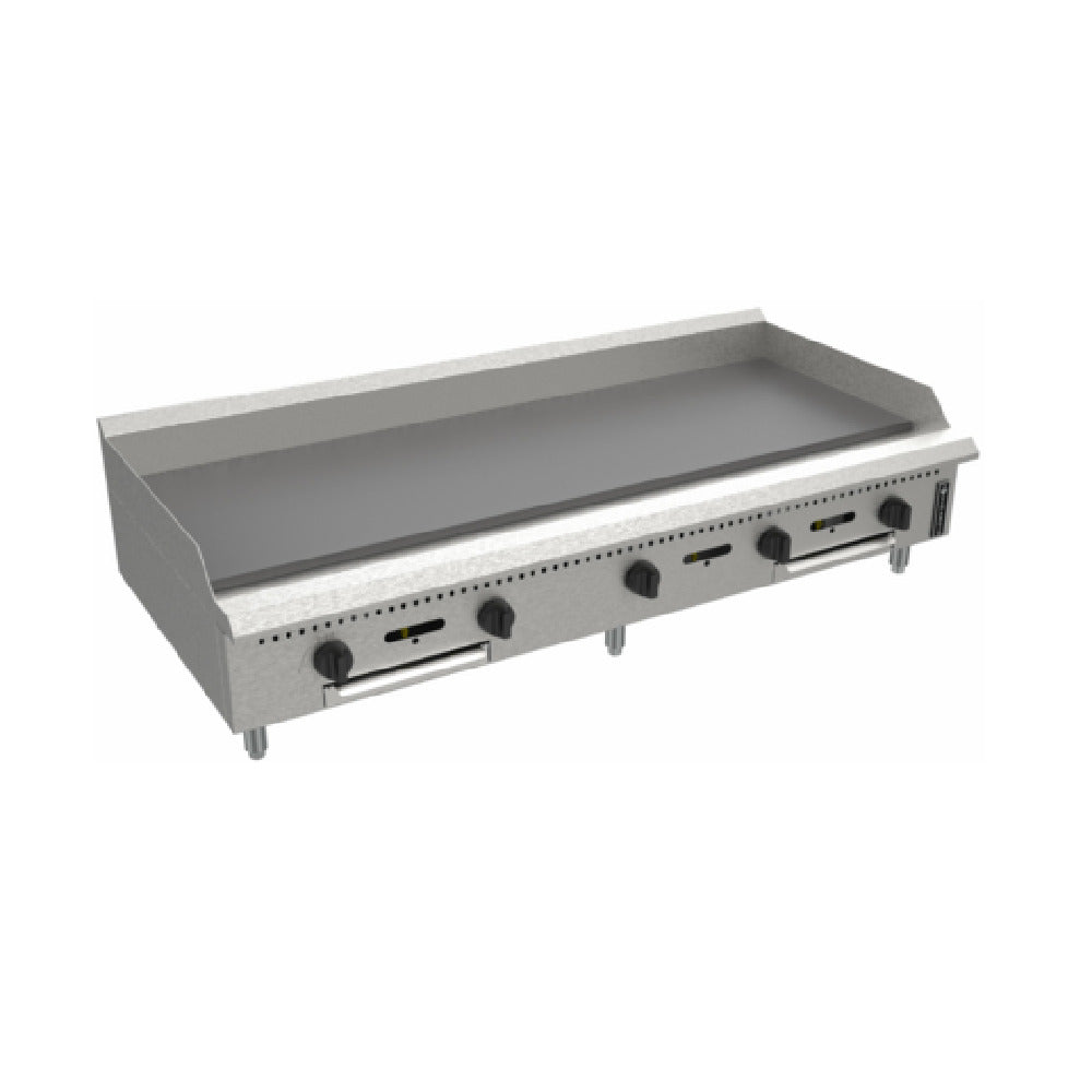 Venancio PGM60G-CT_NAT 60 Inch Gas Griddle with 5 Manual Control Valves 150000 BTU