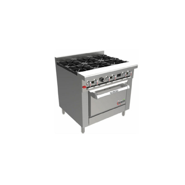 Venancio G36CO-36B_LP 36 Inch Gas Restaurant Range with 6 Open Burners 143000 BTU