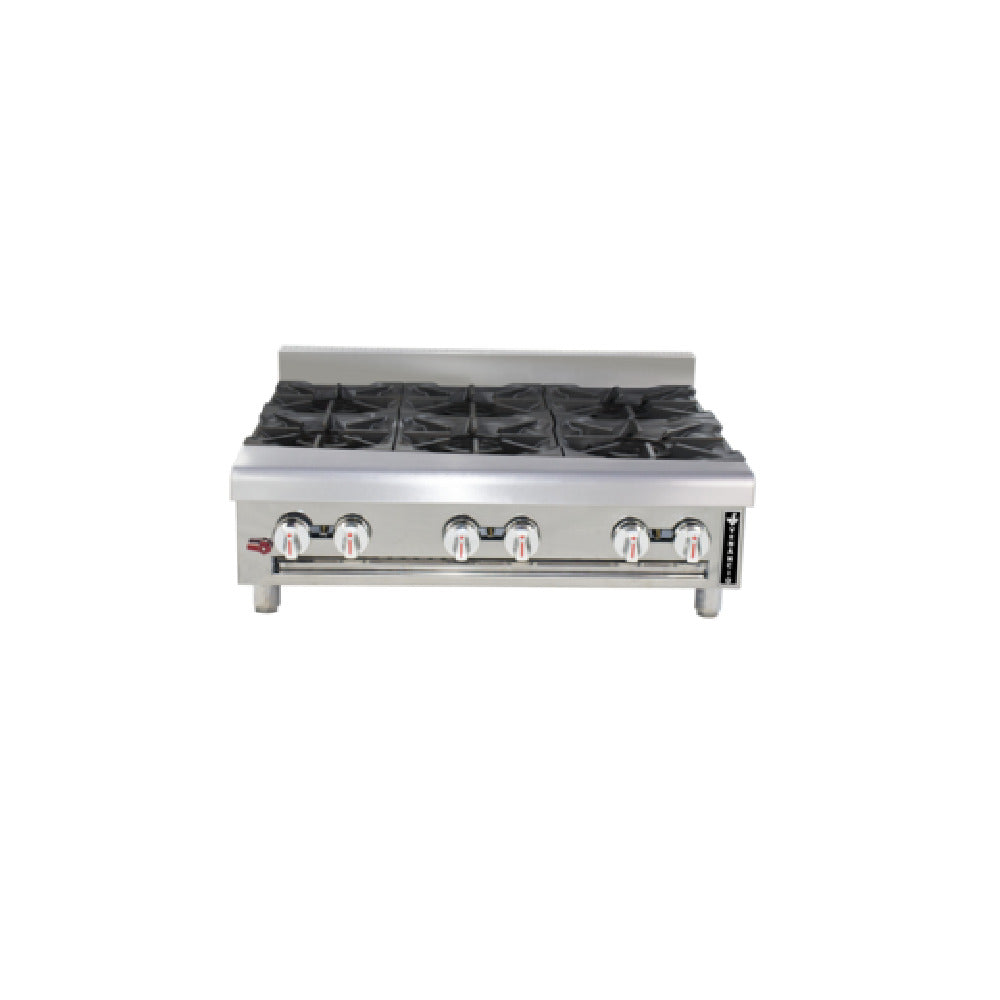 Venancio G36CT-36B_LP 36 Inch Gas Hotplate with 6 Burners 108000 BTU
