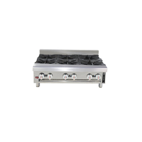 Venancio G36CT-36B_LP 36 Inch Gas Hotplate with 6 Burners 108000 BTU