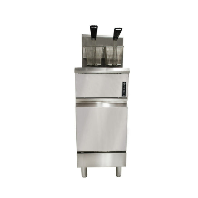 Venancio PFR40G-CB_NAT 16 Inch Gas Deep Fryer Full Pot with 3 Burners 90000 BTU