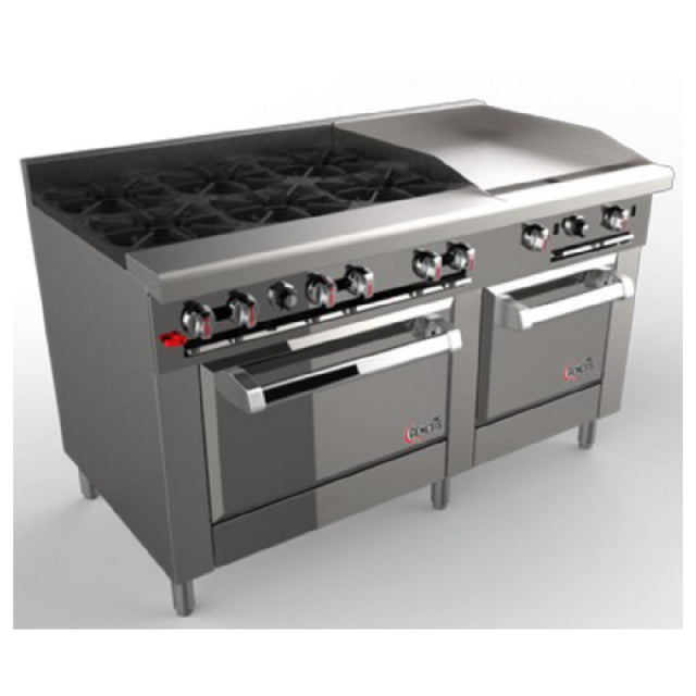 Venancio G602ST-36B24G_NAT 60 Inch Gas Restaurant Range with 6 Burners 223000 BTU