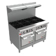 Venancio G602ST-60B_LP 60 Inch Gas Range 10 Burners 245000 BTU with 2 Ovens