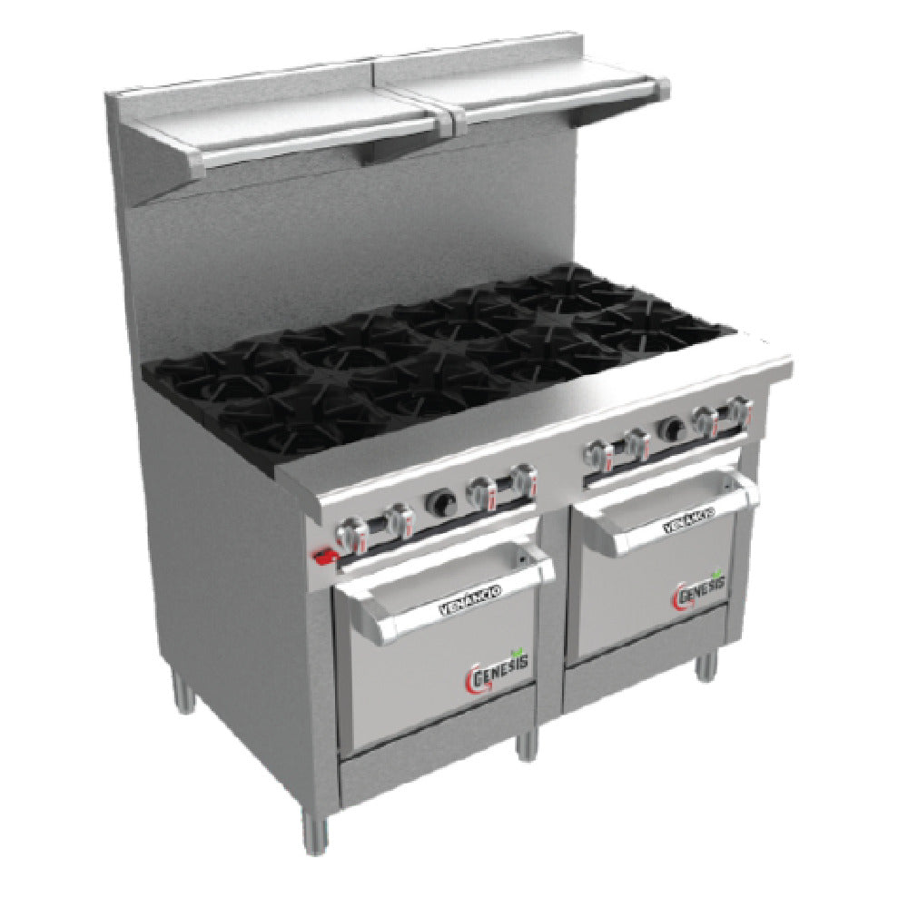 Venancio G602ST-60B_LP 60 Inch Gas Range 10 Burners 245000 BTU with 2 Ovens