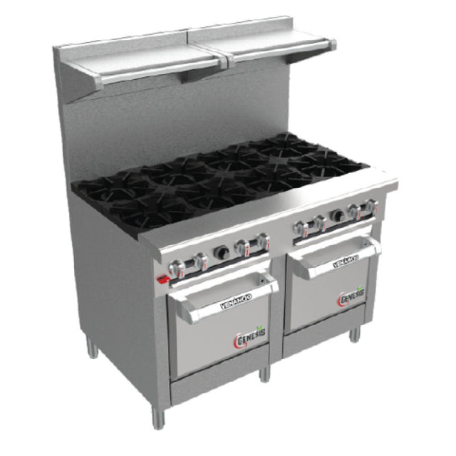 Venancio G602ST-60B_LP 60 Inch Gas Range 10 Burners 245000 BTU with 2 Ovens