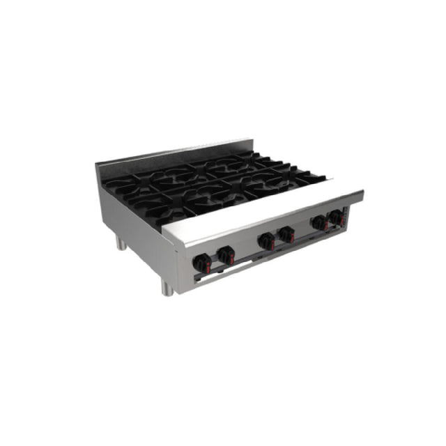 Venancio R36CT-36B_LP 36 Inch Gas Countertop Hotplate 6 Burners 192000 BTU