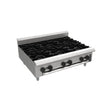 Venancio PHP36G-CT_NAT 36 Inch Gas Hotplate with 6 Burners 150000 BTU