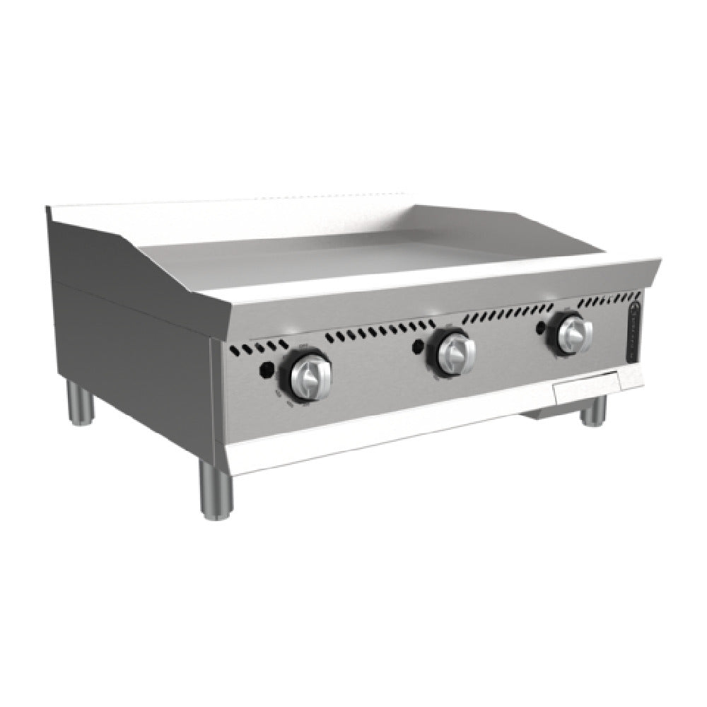 Venancio O36GT 36 Inch Gas Griddle Countertop with 3 Burners 90000 BTU