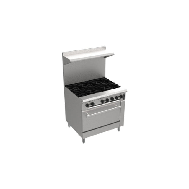 Venancio PRO36G-ST _LP 36 Inch Restaurant Range Gas with 6 Burners 185000 BTU