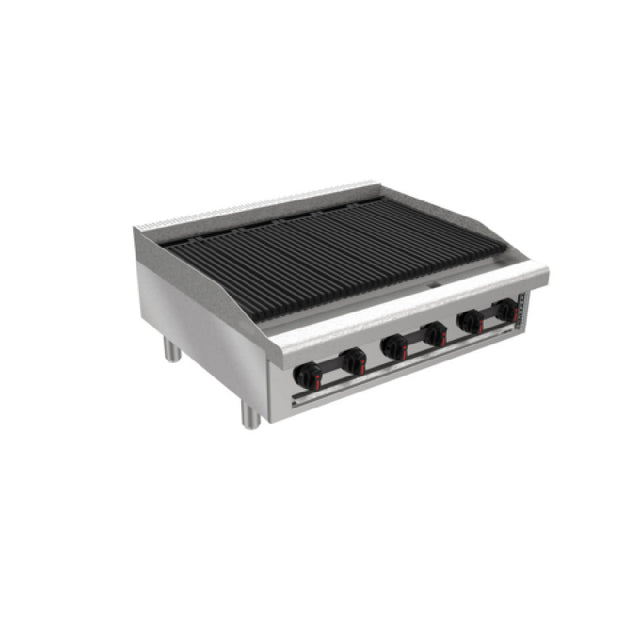 Venancio R36CT-36C_LP 36 Inch Gas Charbroiler Radiant with 6 Burners 99996 BTU