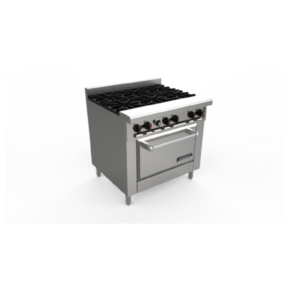 Venancio R36ST-36B_LP 36 Inch Gas Restaurant Range with 6 Burners 227000 BTU