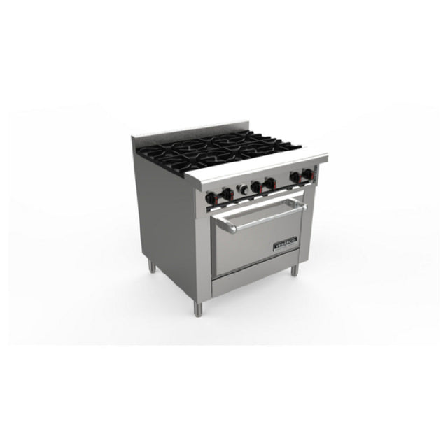Venancio R36ST-36B_LP 36 Inch Gas Restaurant Range with 6 Burners 227000 BTU