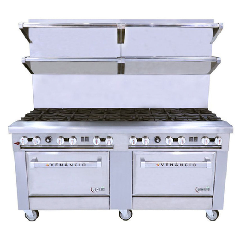 Venancio G722ST-72B_NAT 72 Inch Gas Restaurant Range with 12 Burners 286000 BTU