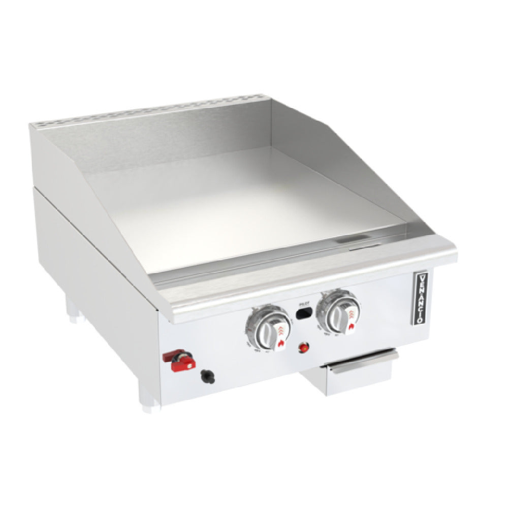 Venancio G24CT-24T 24 Inch Griddle Gas Countertop 50,000 BTU with Grease Tray