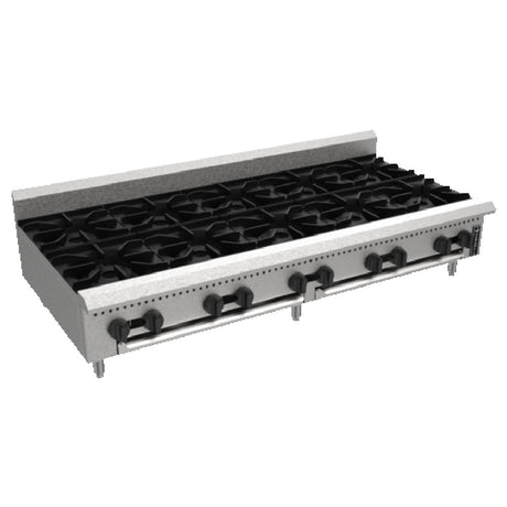 Venancio PHP60G-CT_NAT 60 Inch Gas Hotplate with 10 Burners 100000 BTU