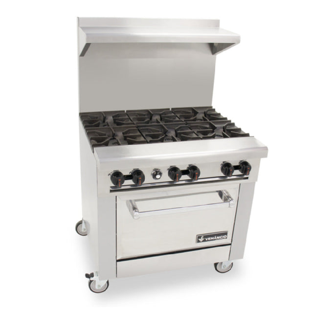 Venancio R36ST-36G_NAT 36 Inch Gas Restaurant Range with Oven 110000 BTU