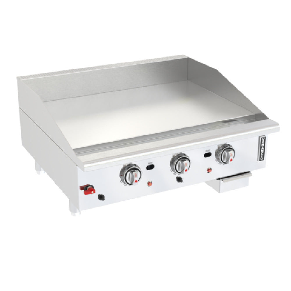 Venancio G36CT-36T 36 Inch Gas Griddle Countertop with Grease Tray 75000 BTU