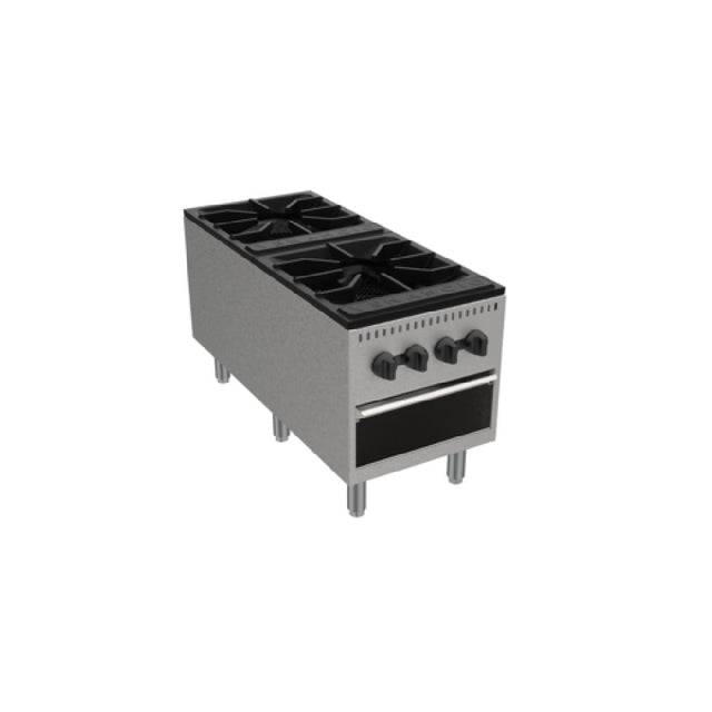 Venancio PSP182G-CL 18 Inch Gas Stock Pot with (2) 3 Ring Burners 180000 BTU
