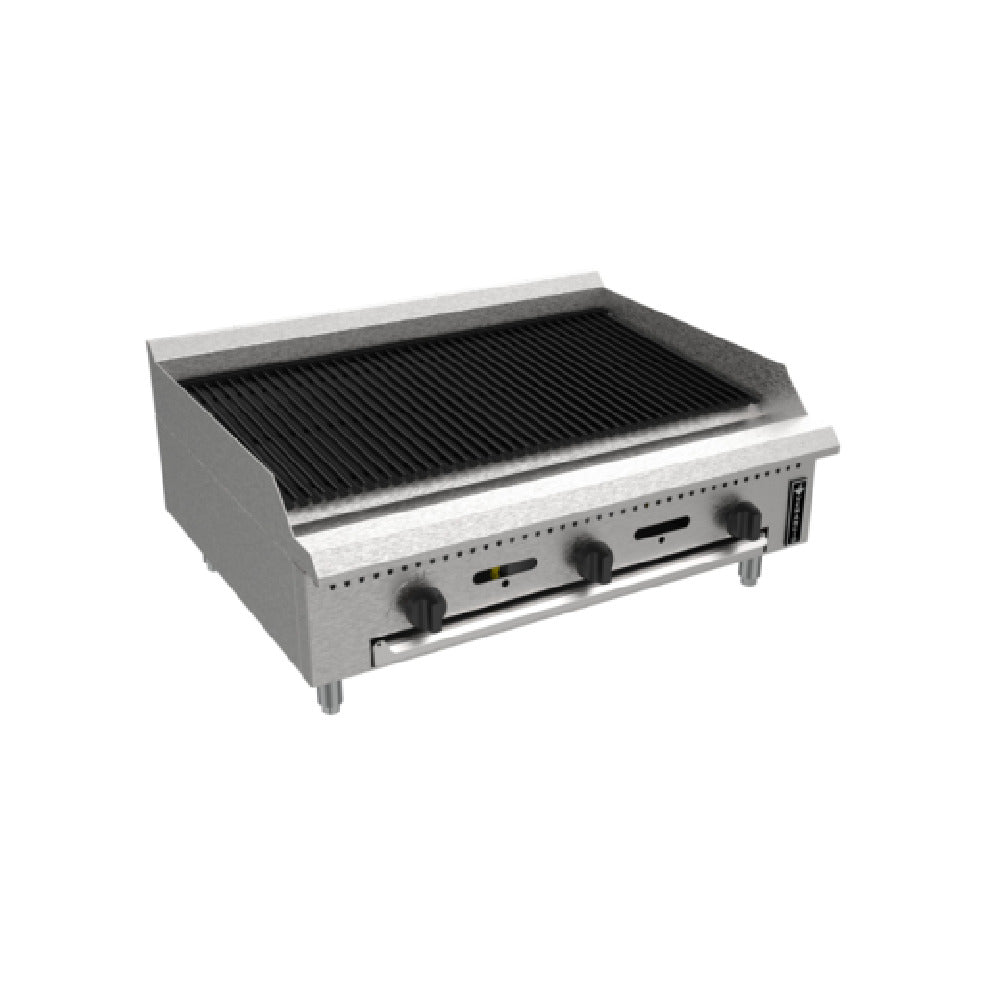 Venancio PCB36G-CT_LP 36 Inch Gas Charbroiler with 3 Burners 90000 BTU