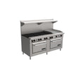 Venancio R722ST-24B48G 72 Inch Gas Restaurant Range with 4 Burners and 2 Ovens