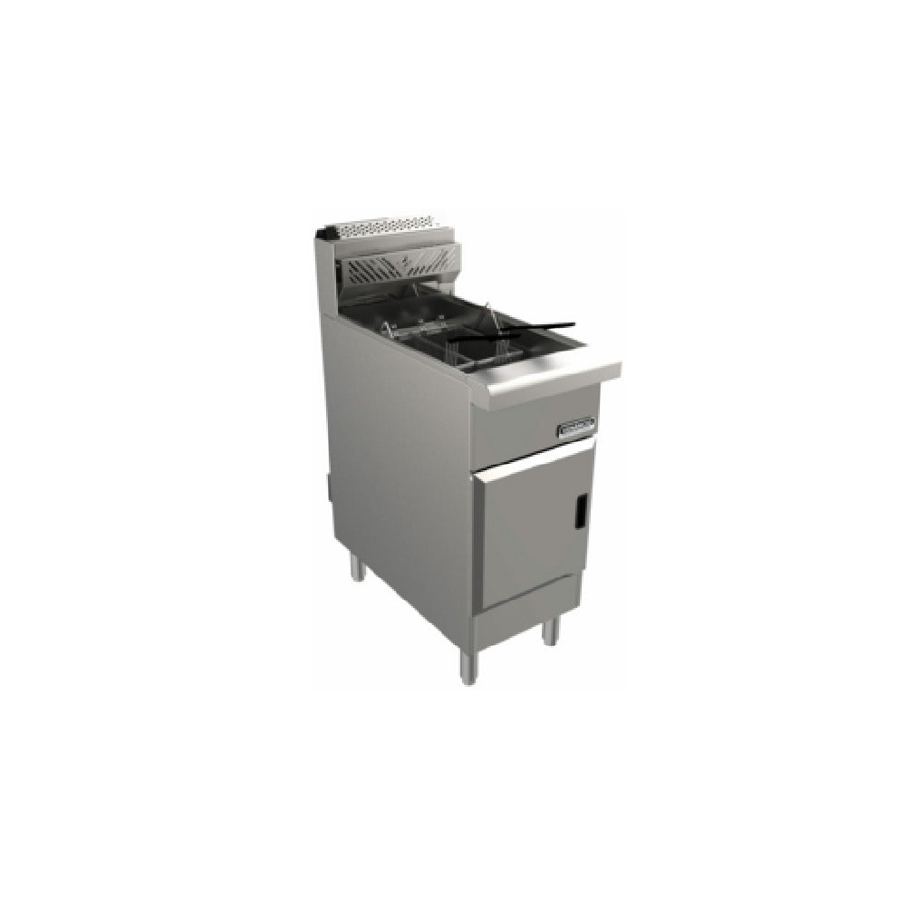 Venancio RFB40_LP 16 Inch Gas Fryer Freestanding Full Pot with 90,000 BTU