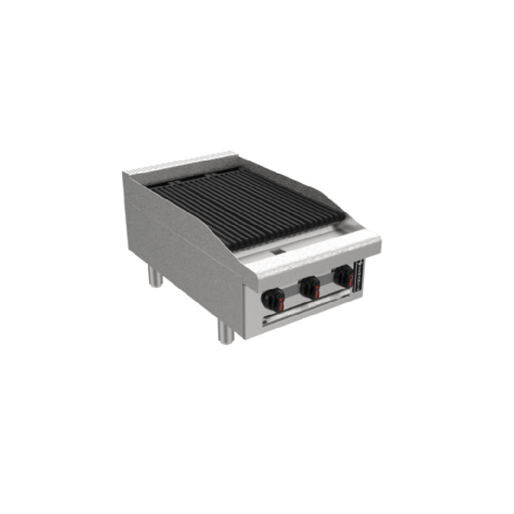 Venancio R18CT-18C_LP 18 Inch Radiant Charbroiler Gas Countertop 3 Burners 49998 BTU - Countertop