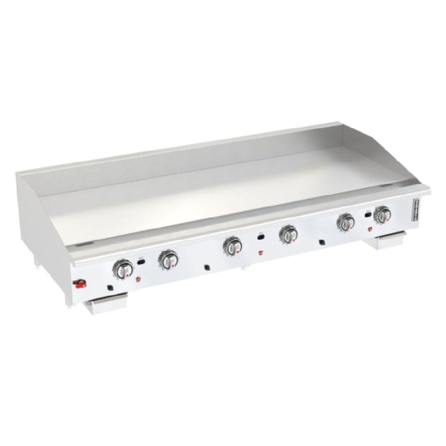 Venancio G72CT-72T 72 Inch Gas Griddle Countertop with 6 Burners 150000 BTU
