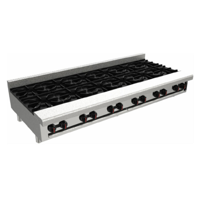 Venancio R72CT-72B_LP 72 Inch Gas Hotplate with 12 Burners 384000 BTU