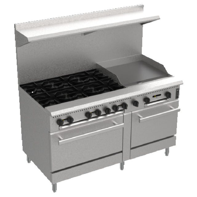 Venancio PRM60G-ST_NAT 60 Inch Gas Range with 6 Burners and 2 Ovens