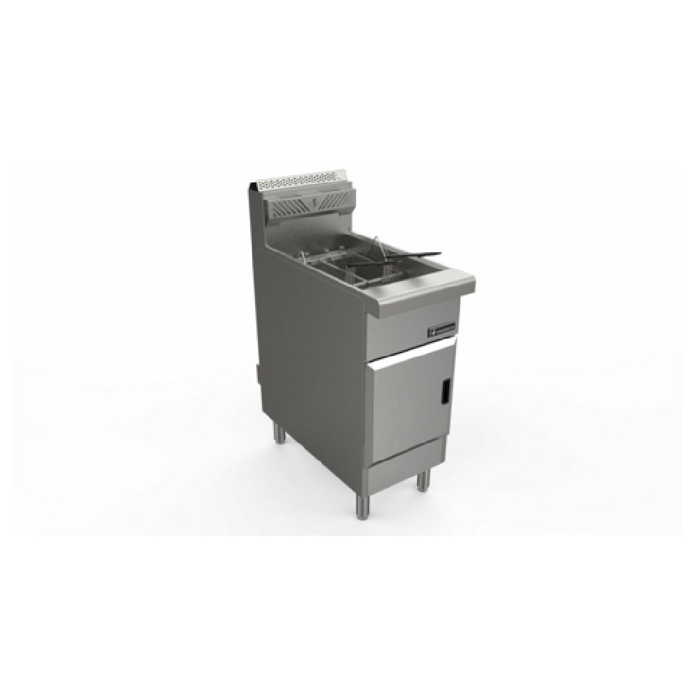 Venancio RFB50_LP 16 Inch Gas Fryer Full Pot Commercial 120000 BTU with Baskets