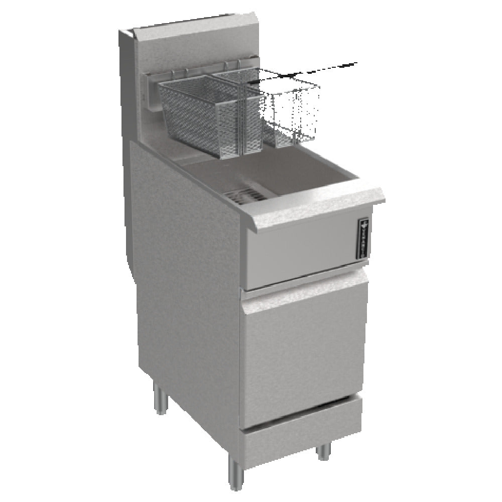 Venancio PFR50G-CB_NAT 16 Inch Deep Fryer Gas Floor Model 120000 BTU with Accessories