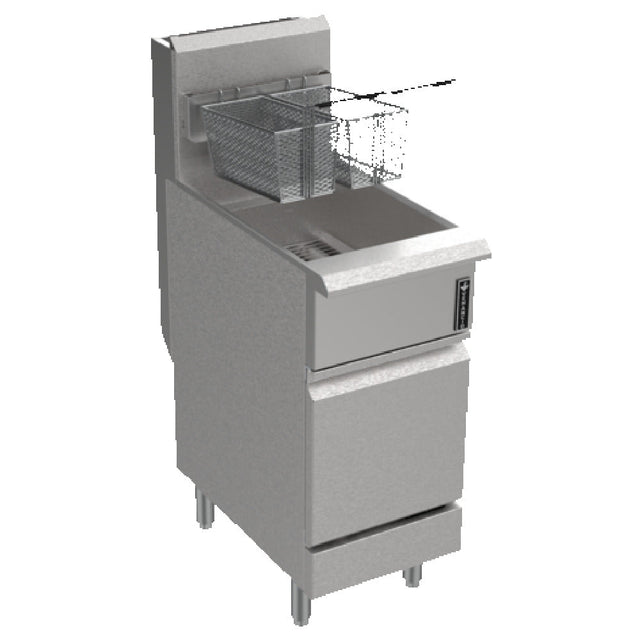 Venancio PFR50G-CB_NAT 16 Inch Deep Fryer Gas Floor Model 120000 BTU with Accessories