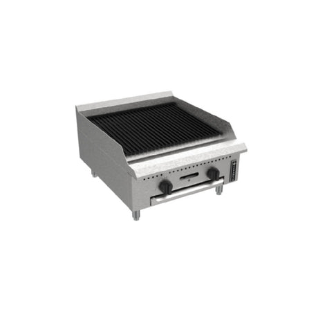 Venancio PCB24G-CT_LP 24 Inch Prime Radiant Charbroiler Gas Countertop 2 Burners 60000 BTU