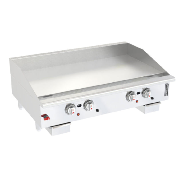 Venancio G48CT-48T 48 Inch Gas Griddle Countertop with 4 Thermostatic Valves 100000 BTU